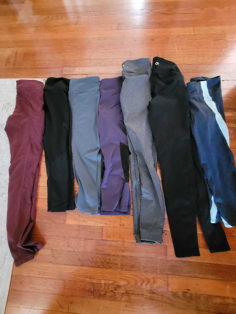 GAPFIT Mixed Color Leggings Pack - Black, Gray, Navy, Purple, Maroon 7qty XS